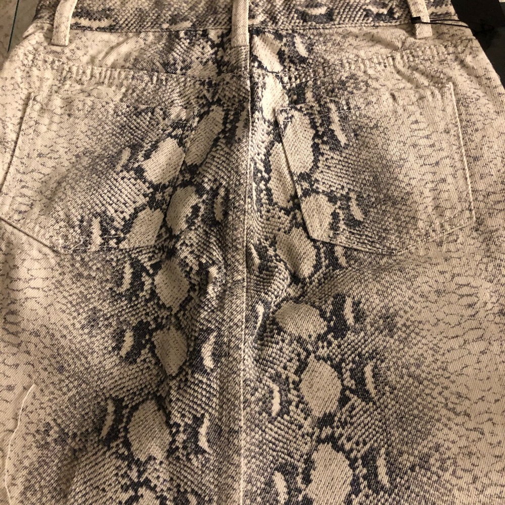 snake skin mini skirt